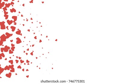 Light red vector abstract lovely pattern with Hearts on white background. Happy Valentine's Day Greeting Card with small hearts. Stock template for your romantic ad, leaflet, banner.