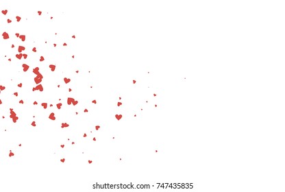 Light red vector abstract lovely pattern with Hearts on white background. Happy Valentine's Day Greeting Card with small hearts. Stock template for your romantic ad, leaflet, banner.