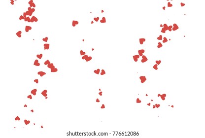 Light red vector abstract lovely pattern with Hearts on white background. Happy Valentine's Day Greeting Card with small hearts. Stock template for your romantic ad, leaflet, banner.