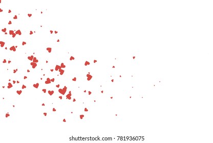 Light red vector abstract lovely pattern with Hearts on white background. Happy Valentine's Day Greeting Card with small hearts. Stock template for your romantic ad, leaflet, banner.