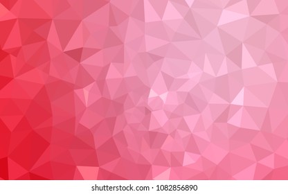 Light Red vector abstract mosaic backdrop. A sample with polygonal shapes. A new texture for your web site.