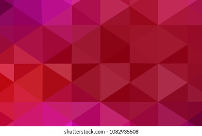 Light Red vector abstract mosaic pattern. A completely new color illustration in a  polygonal style. Brand-new style for your business design.