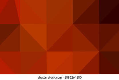 Light Red vector abstract mosaic pattern. Geometric illustration in Origami style with gradient.  The best triangular design for your business.