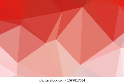 Light Red vector abstract mosaic backdrop. Polygonal abstract illustration with gradient. That pattern can be used as a part of a brand book.