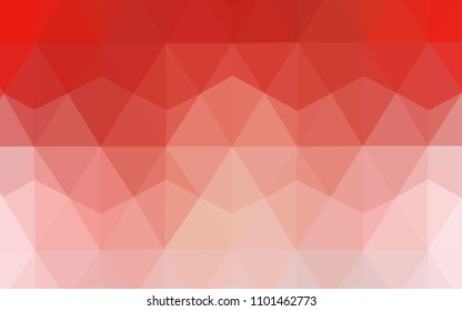 Light Red vector abstract mosaic backdrop. Modern abstract illustration with triangles. Triangular pattern for your design.