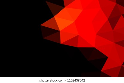 Light Red vector abstract mosaic abstract mosaic. Colorful abstract illustration with gradient. Triangular pattern for your business design.