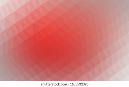 Light Red vector abstract mosaic backdrop. A sample with polygonal shapes. The template can be used as a background for cell phones.