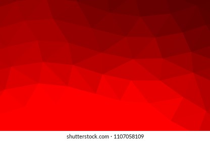 Light Red vector abstract mosaic abstract mosaic. Triangular geometric sample with gradient.  The textured pattern can be used for background.