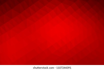 Light Red vector abstract mosaic pattern. Colorful abstract illustration with gradient. The polygonal design can be used for your web site.