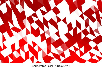 Light Red vector abstract mosaic backdrop. Geometric illustration in Origami style with gradient.  The textured pattern can be used for background.