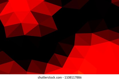 Light Red vector abstract mosaic abstract mosaic. Brand new colored illustration in blurry style with gradient. The best triangular design for your business.