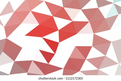 Light Red vector abstract mosaic abstract mosaic. Creative illustration in halftone style with gradient. The best triangular design for your business.