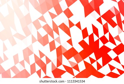 Light Red vector abstract mosaic template. Geometric illustration in Origami style with gradient.  Brand new design for your business.