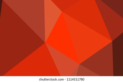 Light Red vector abstract mosaic pattern. Shining colorful illustration with triangles. Completely new template for your banner.