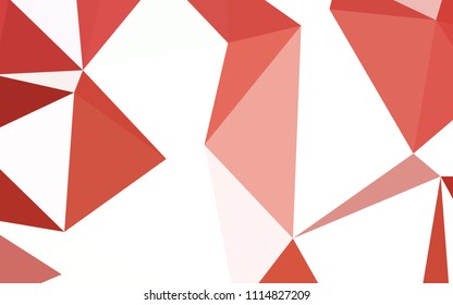 Light Red vector abstract mosaic pattern. Polygonal abstract illustration with gradient. A new texture for your web site.