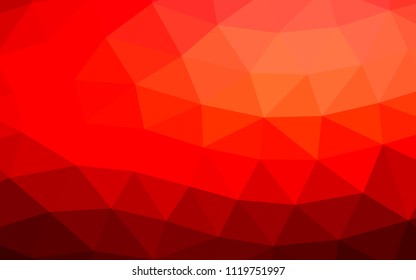 Light Red vector abstract mosaic abstract mosaic. Triangular geometric sample with gradient.  The template can be used as a background for cell phones.