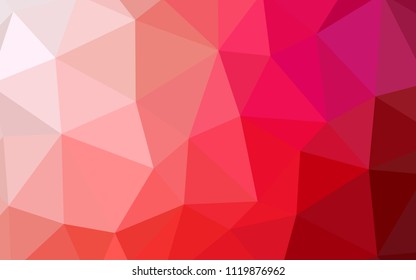 Light Red vector abstract mosaic pattern. A completely new color illustration in a polygonal style. New template for your brand book.