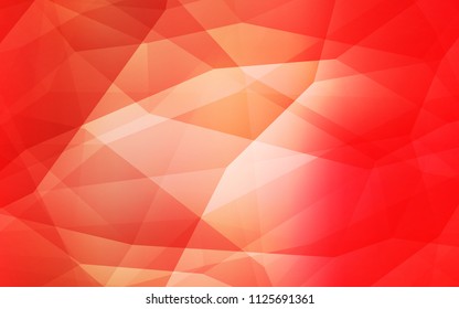 Light Red vector abstract mosaic background. Elegant bright polygonal illustration with gradient. Best triangular design for your business.