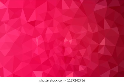 Light Red vector abstract mosaic backdrop. Creative illustration in halftone style with triangles. Polygonal design for your web site.