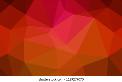 Light Red vector abstract mosaic backdrop. A sample with polygonal shapes. The polygonal design can be used for your web site.