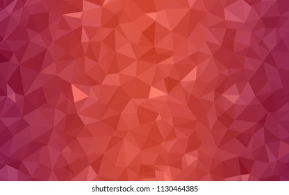 Light Red vector abstract mosaic backdrop. Creative illustration in halftone style with triangles. Textured pattern for your backgrounds.