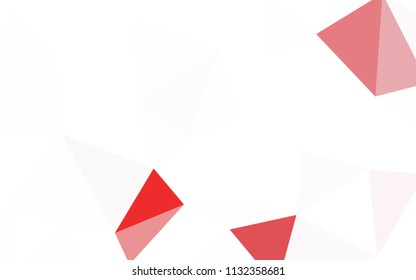 Light Red vector abstract mosaic background. Glitter abstract illustration with an elegant triangles. Brand new style for your business design.