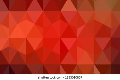 Light Red vector abstract mosaic backdrop. Geometric illustration in Origami style with gradient.  A completely new design for your leaflet.