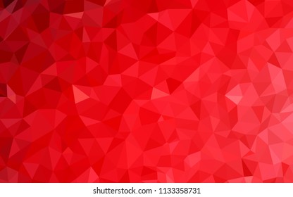 Light Red vector abstract mosaic background. Modern abstract illustration with triangles. Triangular pattern for your design.