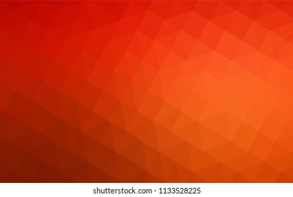 Light Red vector abstract mosaic pattern. Triangular geometric sample with gradient.  Polygonal design for your web site.