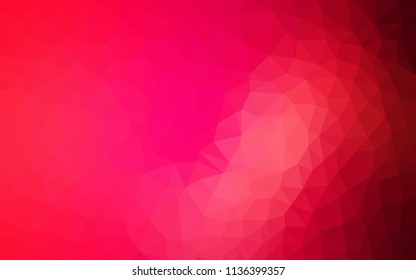 Light Red vector abstract mosaic pattern. Elegant bright polygonal illustration with gradient. Pattern for a brand book's backdrop.