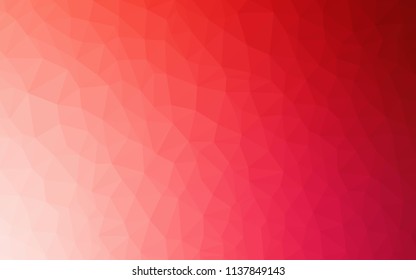 Light Red vector abstract mosaic pattern. Polygonal abstract illustration with gradient. New template for your brand book.
