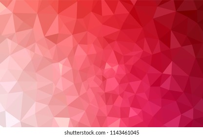 Light Red vector abstract mosaic pattern. Polygonal abstract illustration with gradient. Textured pattern for your backgrounds.