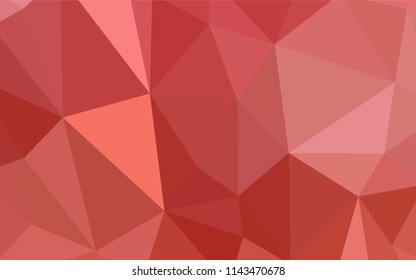 Light Red vector abstract mosaic pattern. Polygonal abstract illustration with gradient. Template for cell phone's backgrounds.