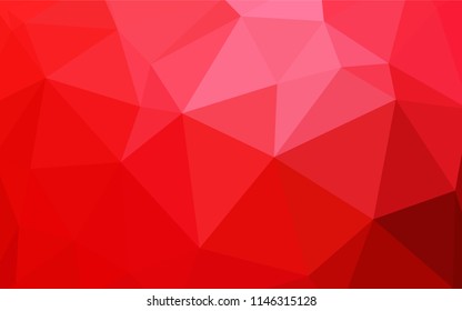 Light Red vector abstract mosaic pattern. Shining colorful illustration with triangles. Textured pattern for your backgrounds.