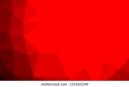 Light Red vector abstract mosaic backdrop. Colorful illustration in abstract style with gradient. The best triangular design for your business.