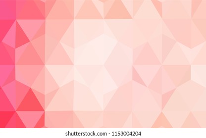 Light Red vector abstract mosaic background. Glitter abstract illustration with an elegant triangles. Template for cell phone's backgrounds.