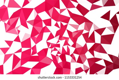 Light Red vector abstract mosaic background. Elegant bright polygonal illustration with gradient. Triangular pattern for your design.