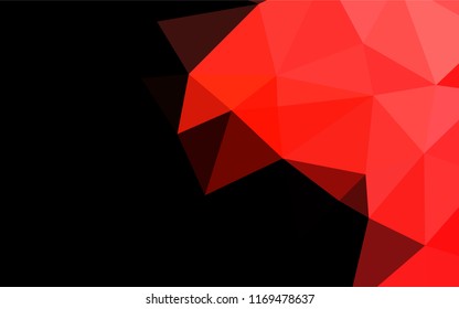 Light Red vector abstract mosaic backdrop. Geometric illustration in Origami style with gradient.  A completely new design for your business.
