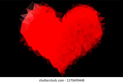 Light Red vector abstract mosaic background. A completely new color illustration in a vague style. The completely new template can be used for your brand book.