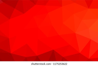 Light Red vector abstract mosaic backdrop. Creative geometric illustration in Origami style with gradient. The polygonal design can be used for your web site.