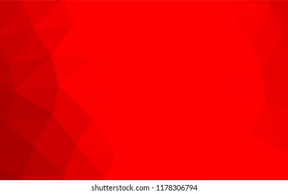 Light Red vector abstract mosaic background. A sample with polygonal shapes. Triangular pattern for your business design.