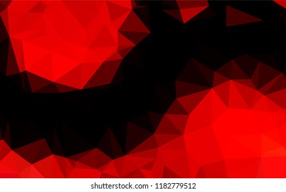 Light Red vector abstract mosaic pattern. Geometric illustration in Origami style with gradient.  The completely new template can be used for your brand book.
