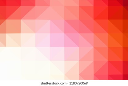 Light Red vector abstract mosaic backdrop. Shining colorful illustration with triangles. Polygonal design for your web site.