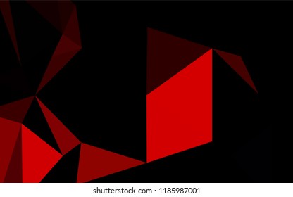 Light Red vector abstract mosaic background. Geometric illustration in Origami style with gradient.  The best triangular design for your business.