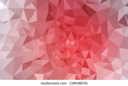 Light Red vector abstract mosaic pattern. Colorful abstract illustration with triangles. Template for cell phone's backgrounds.