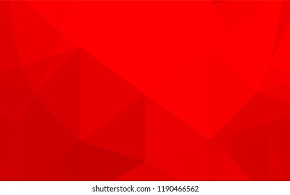 Light Red vector abstract mosaic backdrop. Creative illustration in halftone style with gradient. Triangular pattern for your business design.