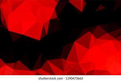 Light Red vector abstract mosaic pattern. Modern geometrical abstract illustration with gradient. Triangular pattern for your business design.