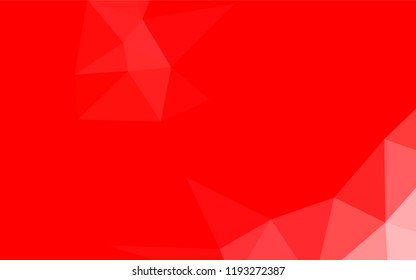 Light Red vector abstract mosaic background. Geometric illustration in Origami style with gradient.  A new texture for your design.