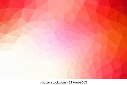 Light Red vector abstract mosaic backdrop. Colorful illustration in abstract style with triangles. A completely new design for your leaflet.