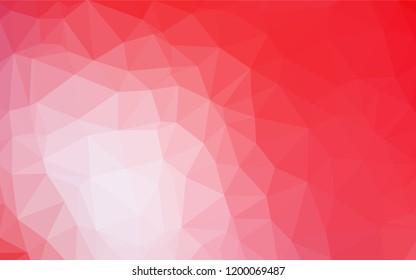 Light Red vector abstract mosaic background. Shining illustration, which consist of triangles. A completely new design for your business.
